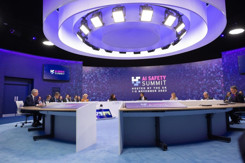 Exterior view of Bletchley Park building, a venue for an artificial intelligence summit.