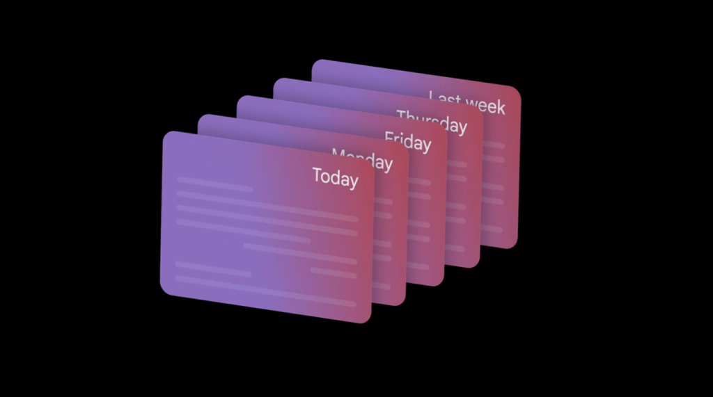 Conceptual visual of Google Gemini AI interface, showing a conversation flow with stylized text bubbles and data representation.