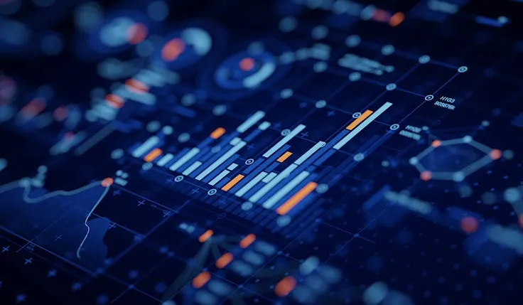 Abstract digital ripples illustrating the impact of synthetic data guided by real user insights on Apple AI performance.