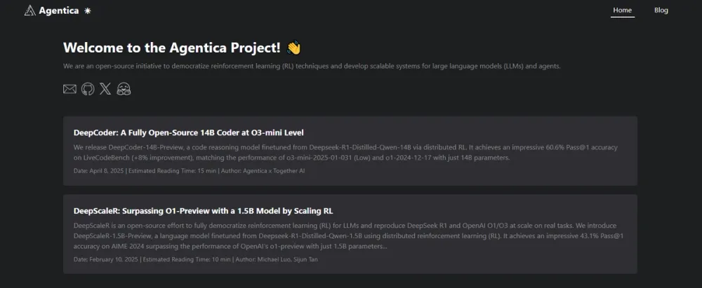 Visual preview of the DeepCoder-14B-Preview interface, showcasing Together AI's 14B parameter open-source code generation model.